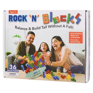 Rock N Blocks – Build, Stack, and Compete with This Durable Wooden Game