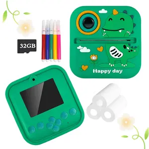 Kids Instant Print Camera, 1080P HD Selfie Digital Camera with Video, Portable Travel Toy for 3 4 5 6 7 8 9 10 11 12 Year Old Boys & Girls, Christmas Birthday Gifts, 32GB Card Included
