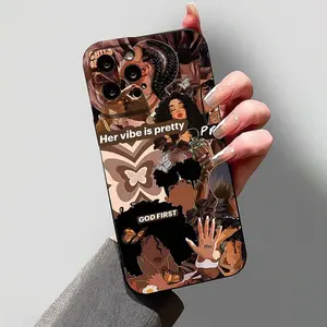 Girl & Butterfly Pattern Phone Case, Anti-drop Cellphone Protective Case, Total Protective Shockproof Mobile Phone Cover for iPhone 11 12 13 14 15 16 Pro Max