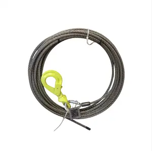 All Grip 3/8" x 50' Steel Core Self Locking Swivel Hook Winch Cable