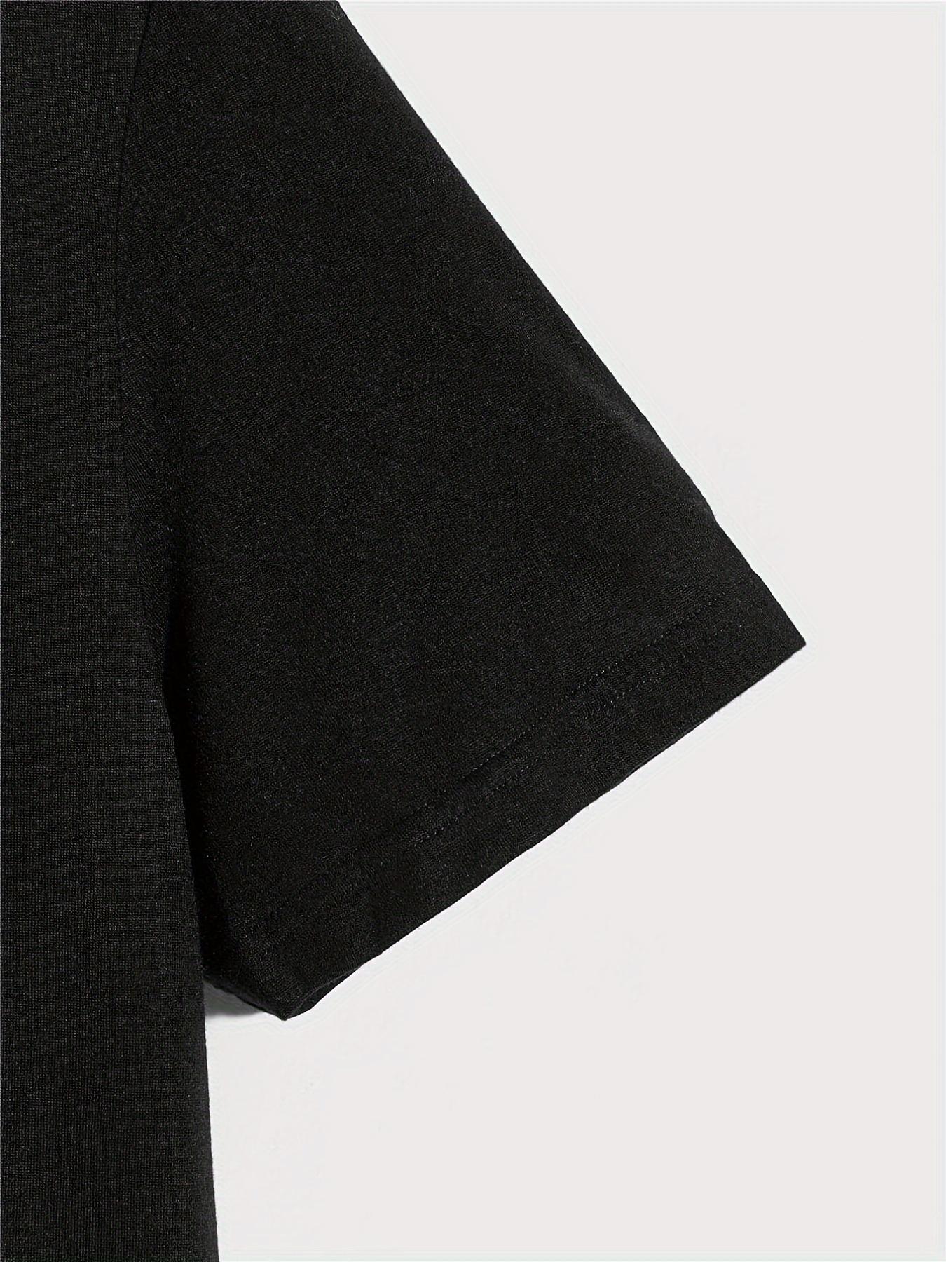 Men's printed short-sleeved T-shirt with hand-drawn female portrait and lettering, round neck casual top. Crewneck Men's printed short-sleeved T-shirt with hand-drawn female portrait and lettering, round neck casual top. Crewneck