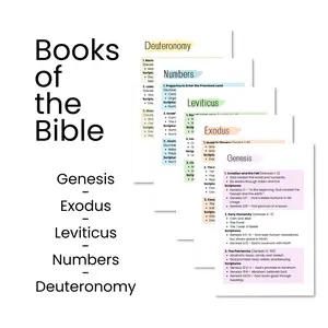Peel n Stick Books of the Bible Genesis Outline - Comprehensive Overview of Creation Noah & Patriarchs - Easy Read Scripture Summary - Ideal for Bible Study & Reference