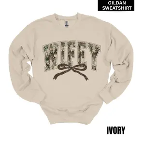 Wifey CAMO Gildan Sweatshirt