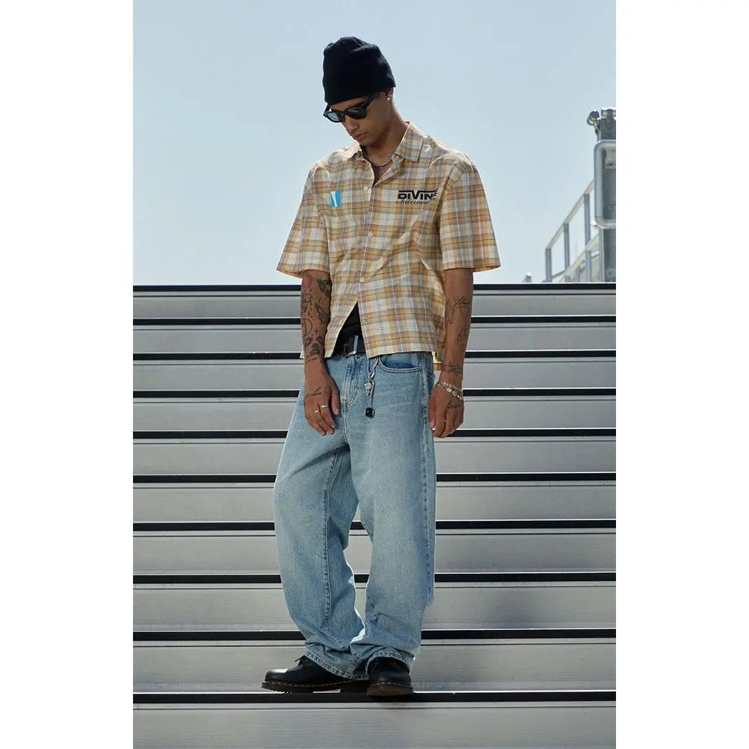 Pacsun Men's Divine Intervention Plaid Short Sleeve Shirt