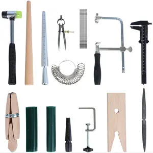 All-in-One Jewelry Making Tool Kit with Jewelers Saw - Ring Sizer, Mandrel, Clamps & Hammers for DIY Ring Resizing & Metalworking
