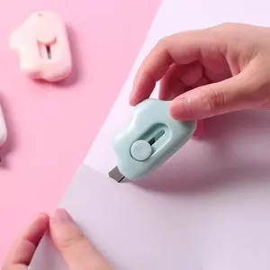 Cute Cloud Shape Mini Utility Knives Box Cutter Retractable Letter Opener Portable Carton Opener Paper Cutters Cardboard Cutter