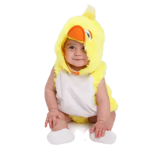 Little Duckling Costume Dress For Babies - Yellow Fuzzy Bubble Tunic with Hood - Cute Baby Costume For Halloween, Christmas,  Birthday ,Theme Party & Cosplay