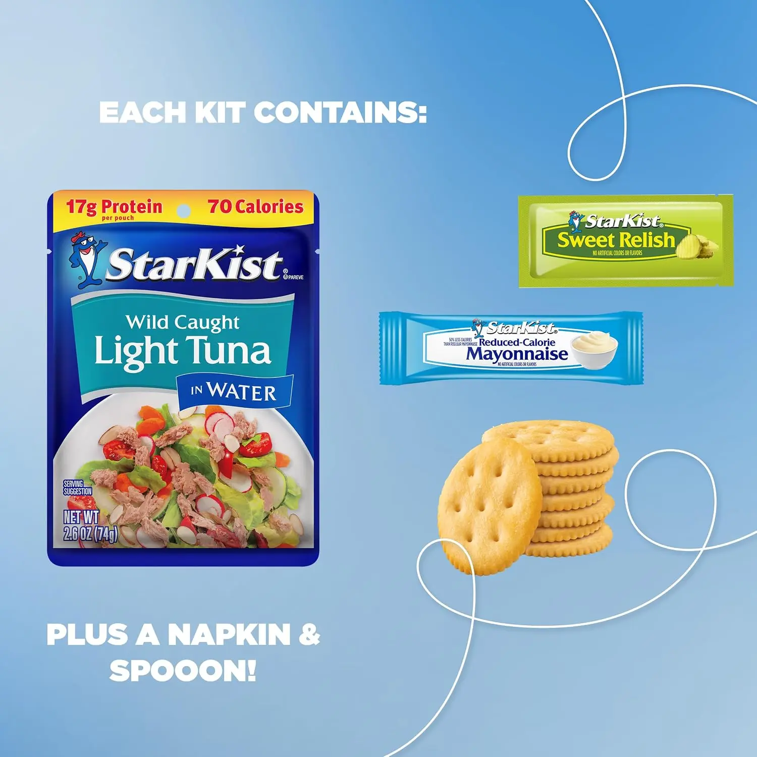 StarKist Lunch-To-Go Mix Your Own Tuna Salad Kit - Chunk Light Tuna Pouch, 4.5 oz, 1 Pack
