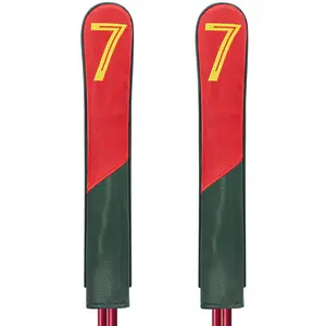Color Block Golf Alignment Stick Cover, Premium PU Golf Rod Protector, Durable Golf Training Accessory for Golfers, 1pc