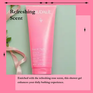 Caudalie Rose de Vigne Shower Gel 200 ml - Eau des Vignes Formula for Gentle Cleansing Body Care Daily Scent Cleanser Skin Repair