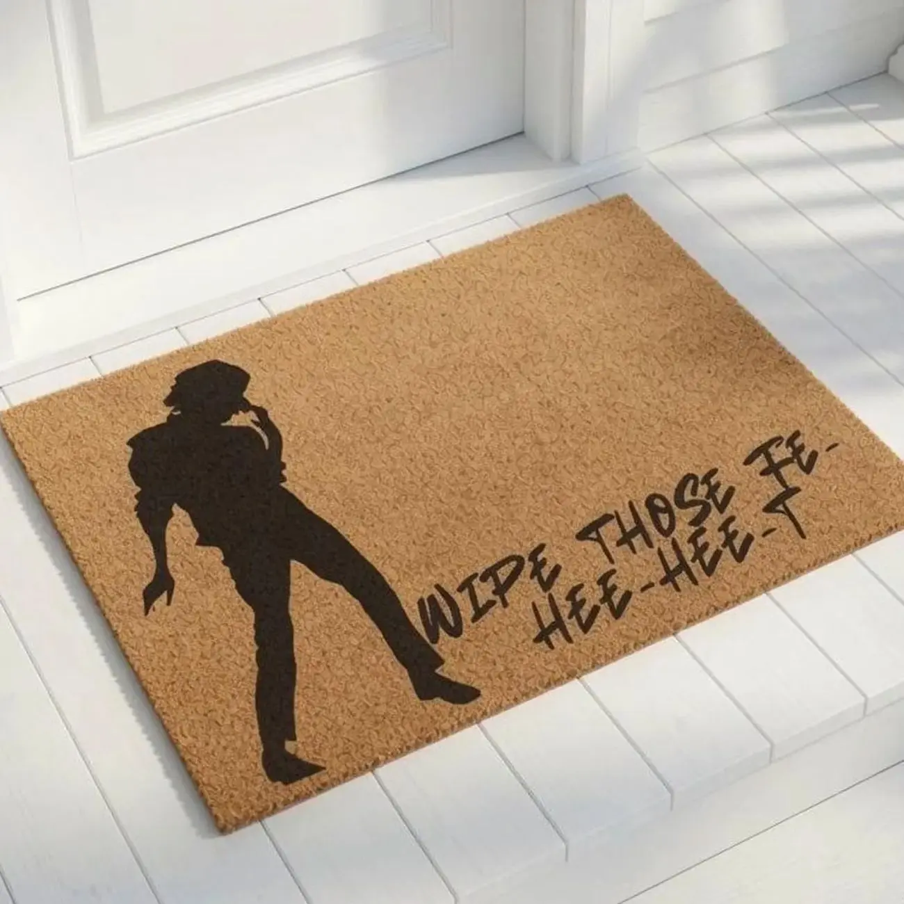 Michael Jackson Inspired Welcome Mat | Funny Front Door Mat | Pop Legend Entry Rug | Housewarming Gift