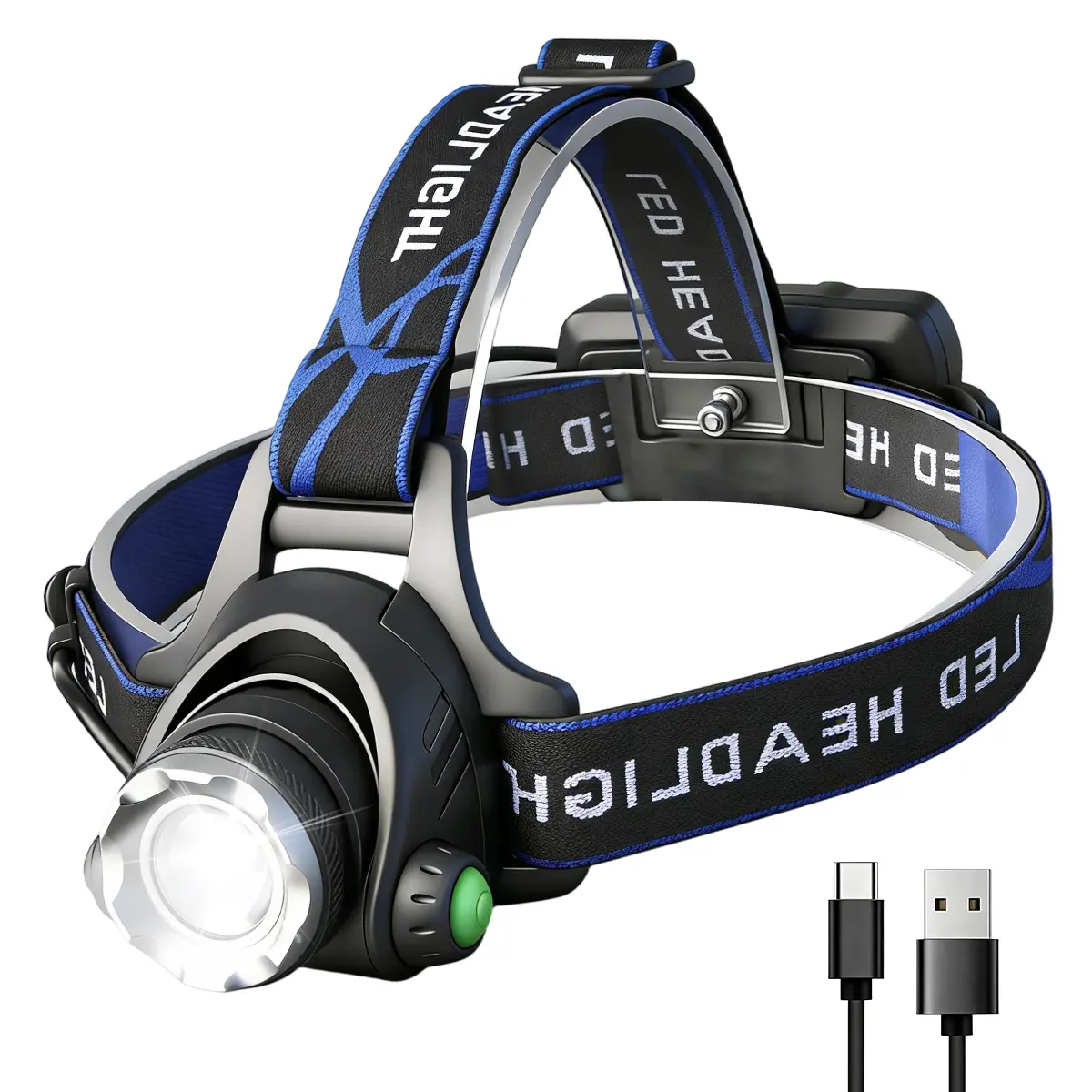 VASTFIRE Super Bright LED Headlamp - Red Light, White Light, Adjustable Headband, Belt Clip, Waterproof, Batteries Supported for Hands-Free Use, Ideal for Beekeeping, Outdoor Activities, Photography, Astronomy, Hand-Free Use