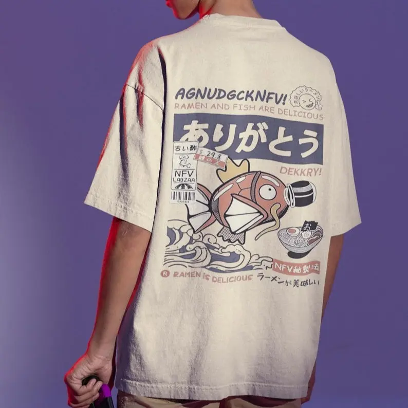 comfort color shirt Magikarp - Pokemon Anime Oversized T-shirts, Anime Manga T-shirt, Shirt For Men & Women, Unisex