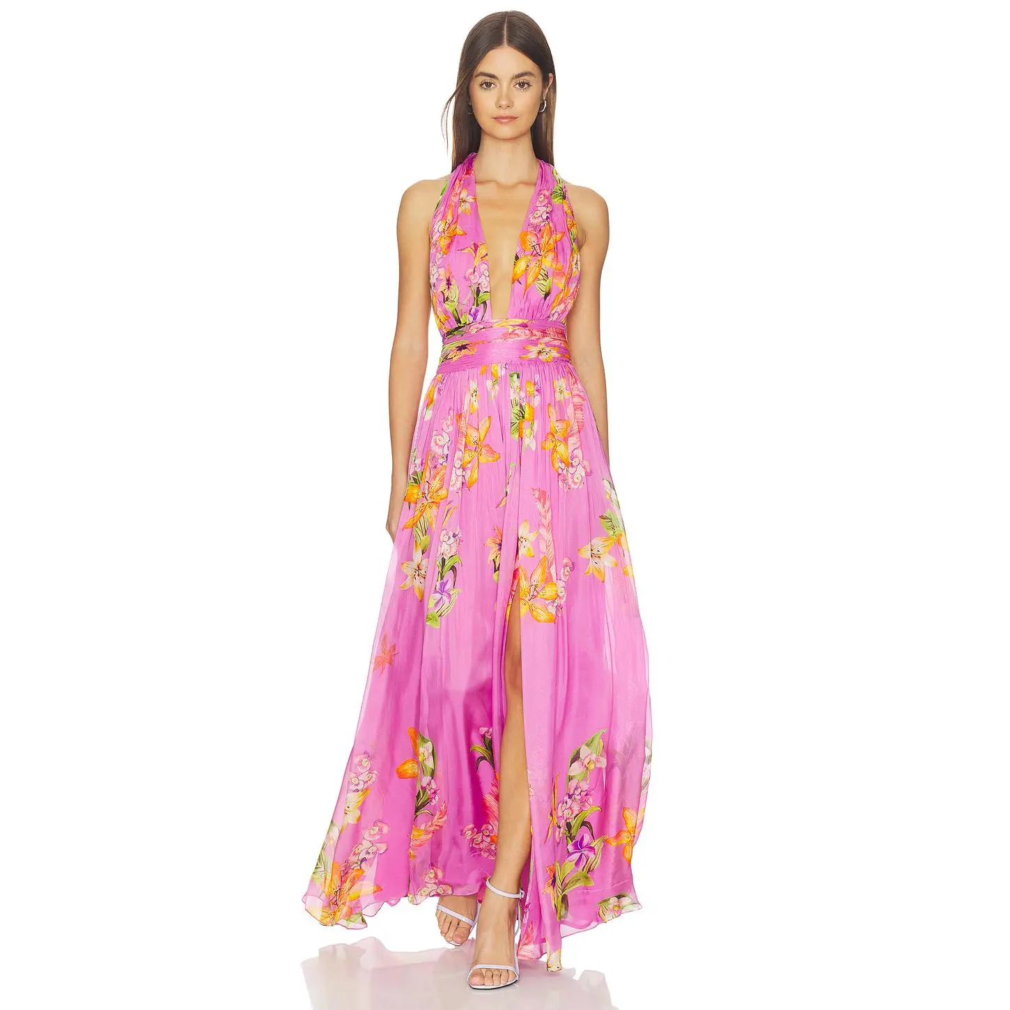 ROCOCO SAND Back Ties Maxi Dress in Pink