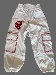 Max Reade Apparel GROM (XS) Snow Pants - Red on White