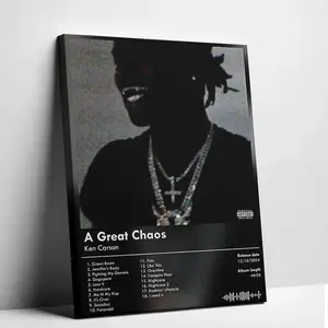 Ken Carson "A Great Chaos" Album Poster - Custom Rap Wall Art Print for Bedroom, Living Room, Dorm, Bathroom Decor