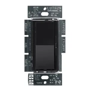 Lutron DVCL-153P-BL - Diva LED+ Dimmer Switch, 150W LED/CFL, Paddle with Slide, Single-Pole/3-Way, Black