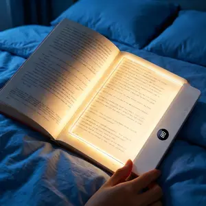 Smart LED Reading Light Book Light Treasure Box Rechargeable Clear LED Flat Reading Light Timer Doodleable Study Lamp The Quiet Reader's Dream Lights Ultra-thin Wireless Design summer vibes`