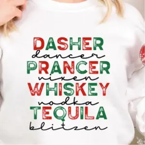 Reindeer Drinks Christmas Sweater, Reindeer Christmas Sweater, Beer Christmas Sweater, Drunk Christmas Sweater, Drinking Whiskey Vodka Christmas Sweater, Christmas 2024 Sweaters, Ugly Christmas Sweater, Christmas Shirt