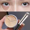 2PCS Concealer and Concealer Brush Set, 3 Color Silky Under Eye Concealer Palette, Covers Facial Blemishes, Concealing Dark Circles, Tattoos, Creamy Texture, Buildable, Beauty Cosmetic Makeup Tool, Longwear Concealer
