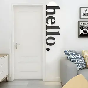 3D Creative Acrylic Wall Stickers Set, Welcome Sign Decals, Self-Adhesive for Bedroom, Entryway, Living Room, Porch, Home Decoration