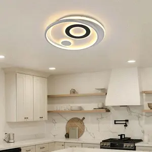Yescom Modern Circle Ceiling Flush Light with Remote