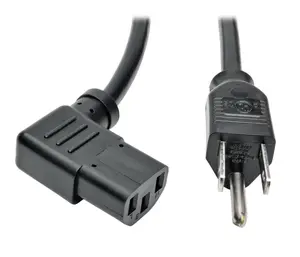 Tripp Lite P006-010-13RA Universal Computer Power Cord 10A 18 AWG NEMA 5-15P to Right Angle IEC-320-C13 - 10 ft.