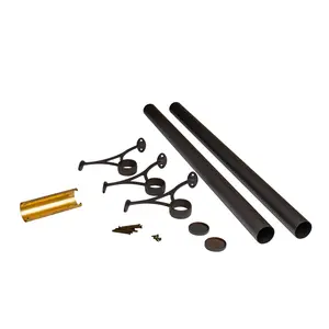 Outwater 8' Bar Foot Rail Kit - Complete Undercounter Mount Hardware and Tubing, Oil Rubbed Bronze Finish
