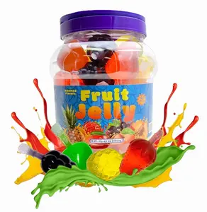 Fruit Squeezable Jellies - 40 Count Jar - Tik Tok Candy - Easter Eggs Fillers - Fun Jelly Treat in Assorted Fruit Flavors - Easter Candy - Mango, Strawberry, Apple, Pineapple & Grape