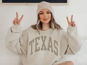 [Sale Up To 55%] - Texas Sweatshirt, Texas Shirt, Texas Crewneck, Texas Gift, Vintage Texas Shirt, College Style, Texas, Texas Tshirt, Gift for Texan, Trendy
