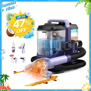 [Summervibes] Upholstery Carpet Vacuum Cleaner, 18KPa Suction Spot Cleaning Machine for Pet Stains, Carpets, Sofa, Car Seats, Mattress, with 3 Multipurpose Cleaning Tools, 6'' Deep Cleaning Brush | Portable 3-in-1 New Purple C9S