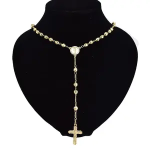 18k Layered real gold filled religious rosary necklace #2