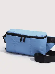 Outdoor Hiking Daily Commute Lightweight Waterproof Storage Adjustable Straps Portable Waist Bag Dual Zipper Closure Practical Chest Pack
