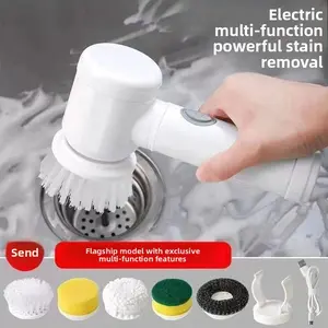Electric Pot Brush for Kitchen Heavy Duty Scrubber Non Stick Oil Remover Scraper Brush for Sink Pan Cookware Dishwashing Cleaning Tools