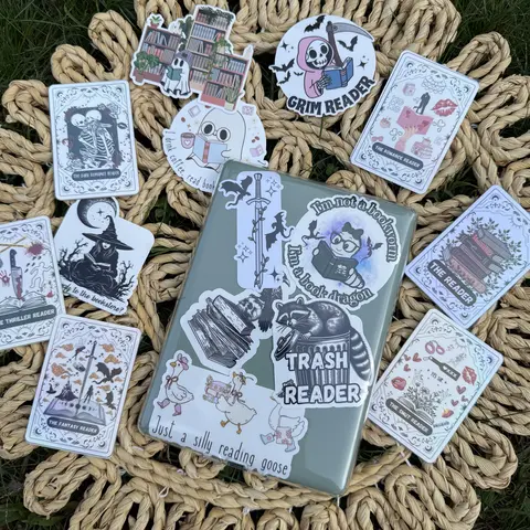 Bookish Stickers - Perfect for Kindle Water Bottle Laptop with Unique Designs and Fun Phrases for Book Lovers