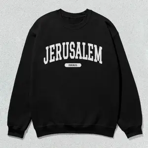 Jerusalem Sweatshirt Israel Collegiate Crewneck Sweater Unisex