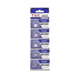 Cr1220 Battery 3v Button Cell, Replacement Battery for Watches, Household Appliances, Small Toys, Alkaline Power Capacity 0.02-0.8 Wh