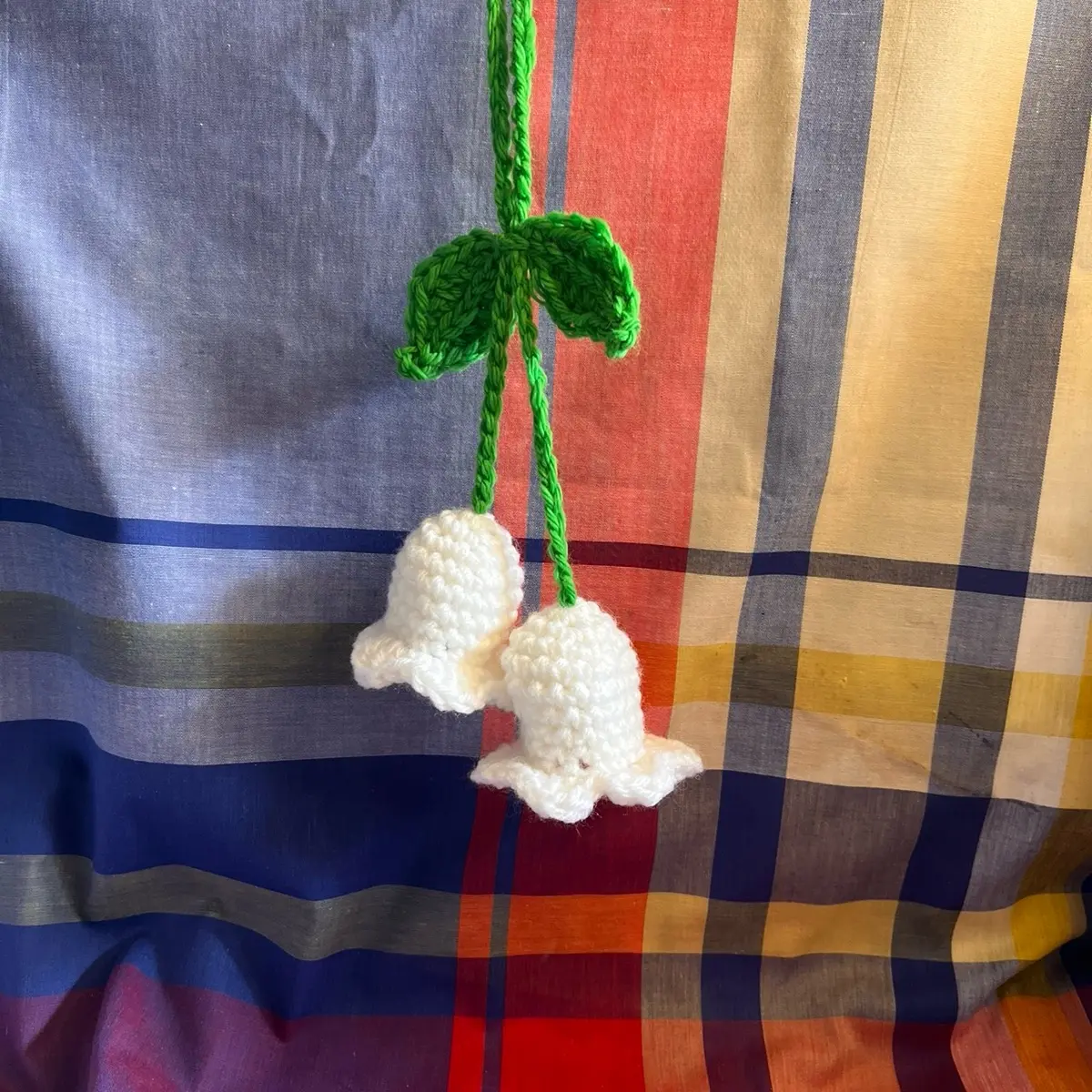 Handmade Crocheted Hanging Lily Of The Valley!