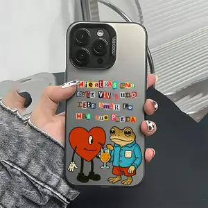 New B-Bad Bunnys Art Phone Case Suitable for iPhone 17 16e 16 15 14 13 12 11 Mini Pro Max Air X XR XSMAX 8 7 Plus Anti Fall Matte Back Cover