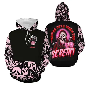 Personalized Horror Ghostface You're Cute When You Scream 3D HOODIE