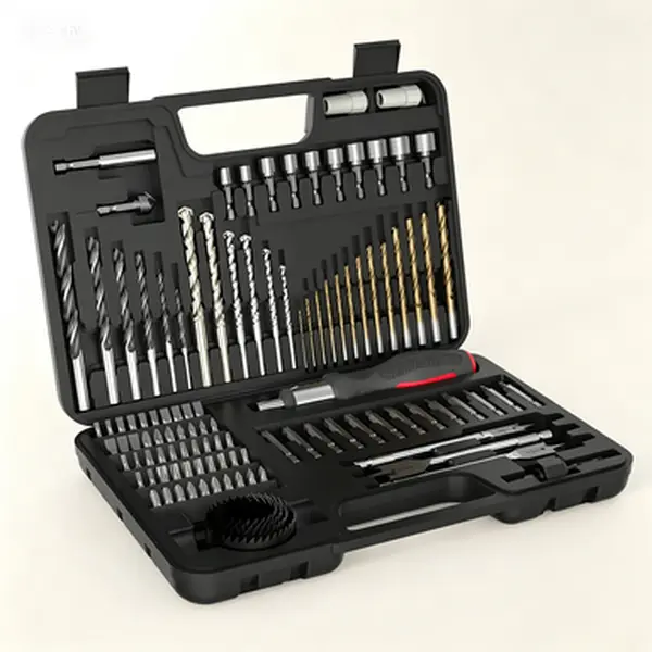 109-Piece Titanium Drill Bit Set for Metal, Wood, Masonry, High Speed Steel Screwdriver Bits with Ratchet Screwdriver and Storage Case, Multipurpose Drill Bits for Home Improvement, Durable and Versatile Tool Set