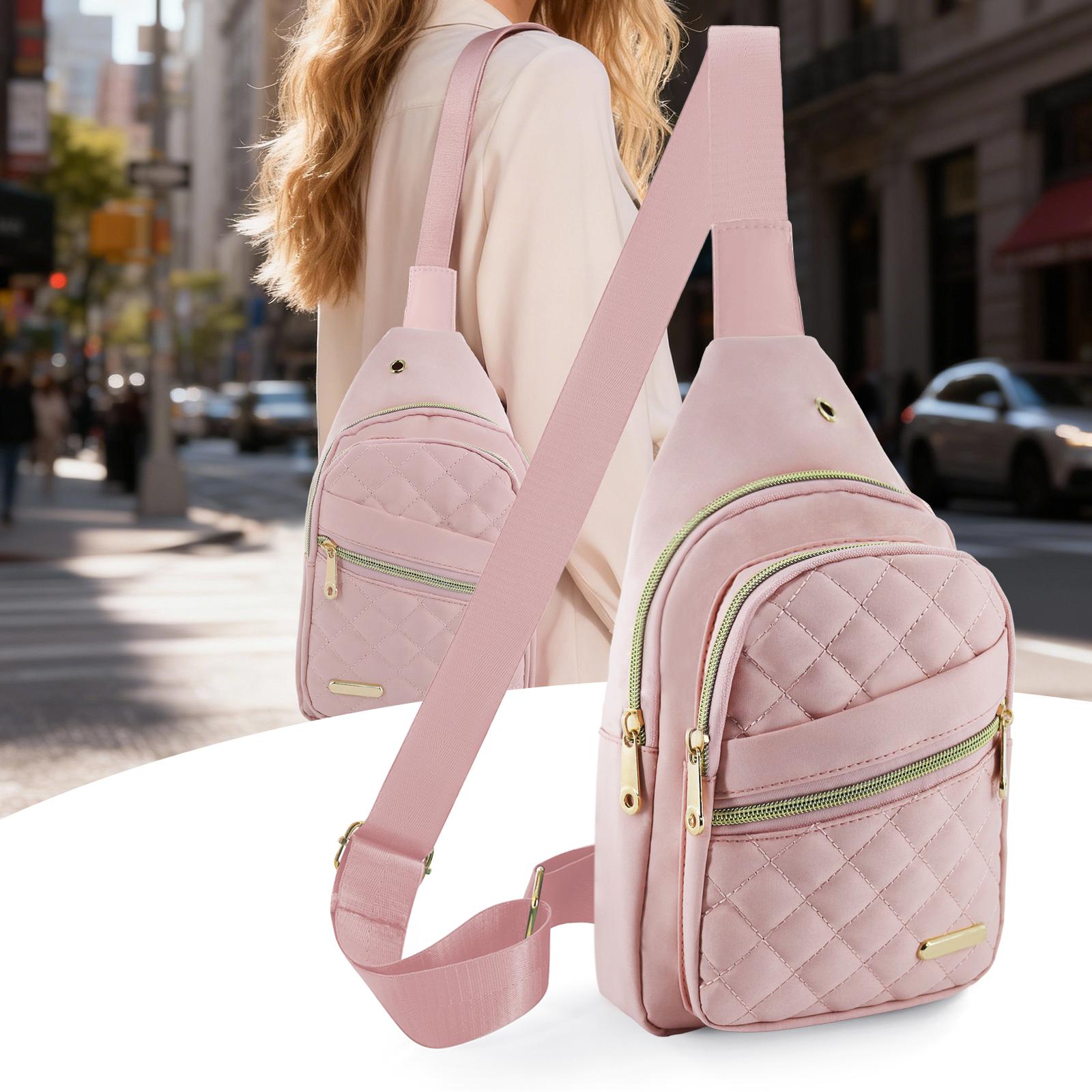 2026 model solid-color quilted crossbody bag - A lightweight and water-resistant women's shoulder bag with adjustable shoulder strap and multiple pockets, suitable for daily use and as a gift, including Christmas gifts.