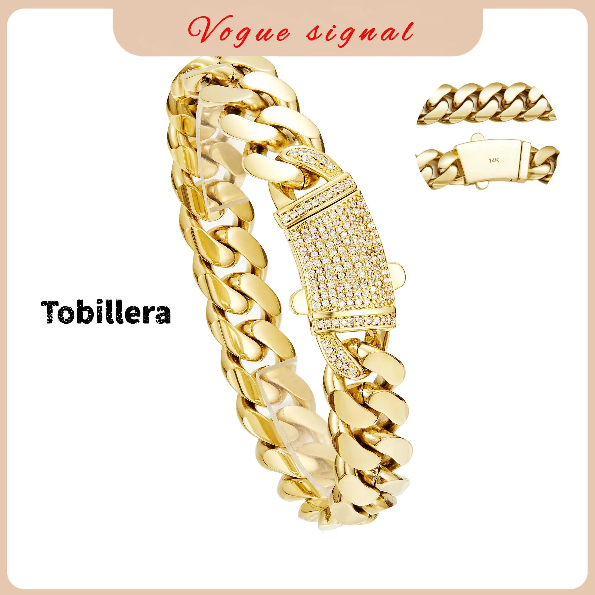New Anti-Rust 8mm Cuban Link Anklet 14K Gold-Plated Waterproof Fade-Proof Hypoallergenic Foot Bracelet 8.5 9.5 10.5 inch Timeless Shine Jewelry Gift for Men Women
