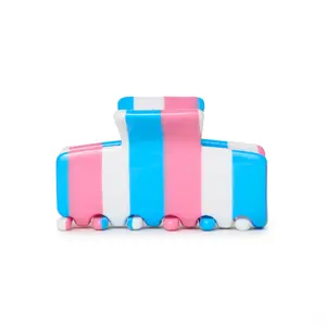 CORAL TIDE MINI STRIPED CLAW CLIP