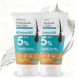 5% Minoxidil Hair Growth Scalp Cream – Keratin & Ginger, Lightweight Scalp Massage Care for Men & Women, Helps Support Thicker Looking Hair, Fast Absorb Refreshing Daily Haircare