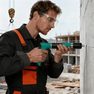 【Nail Gun Set】Mini Nail Gun Set, Portable, Manually Operated, Suitable for Electricians, Plumbers, Home Decoration and Seamstress, Suitable for Brick Walls, Concrete Walls, Steel Plates and Angle Iron, Christmas and Halloween Gifts(Without Nails)