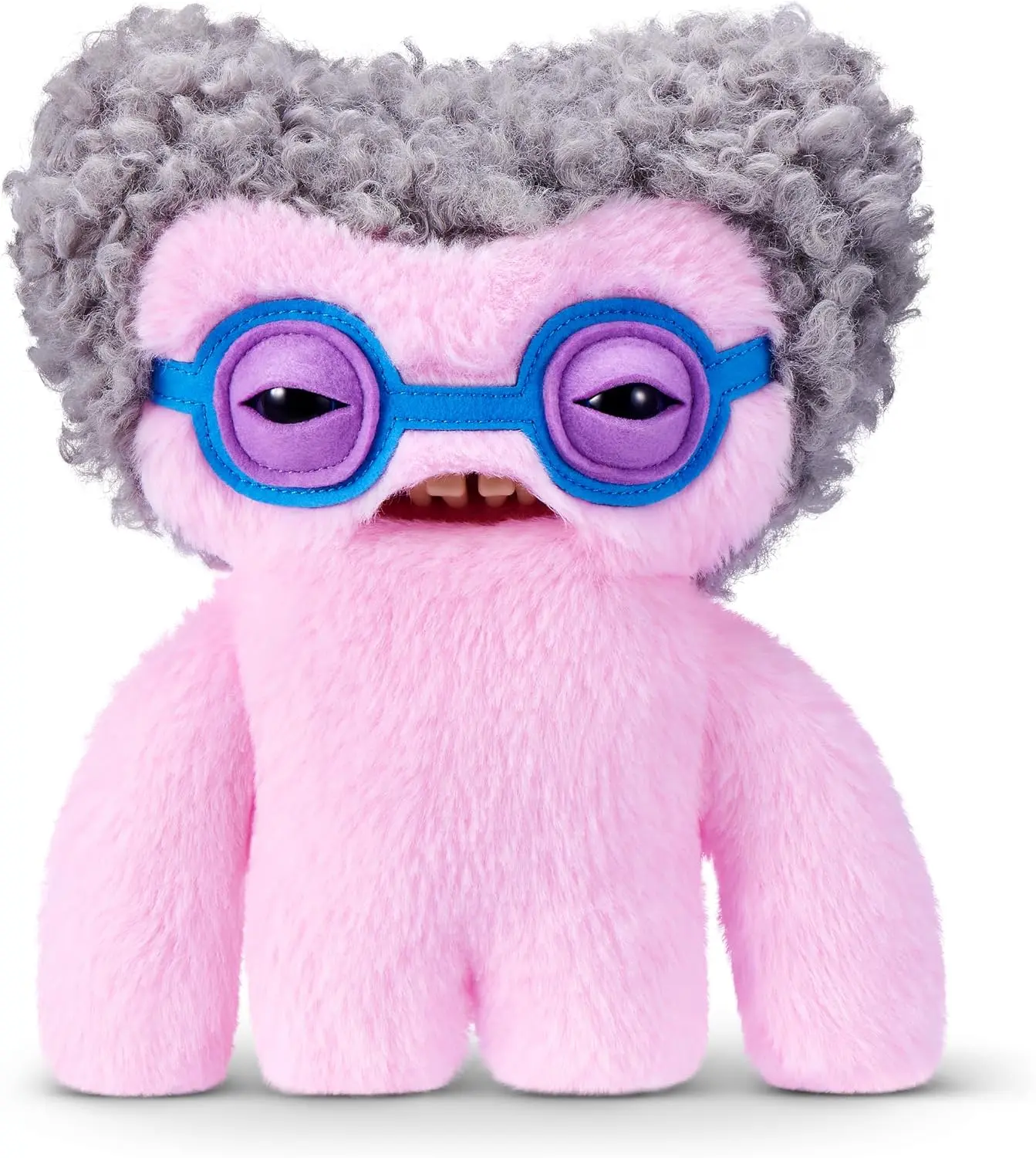 Old Fogies 9-Inch Plush Toy (Squidge) by ZURU – Funny Ugly Monster Stuffed Animal with Human-Like Teeth, Collectible Plush for Kids, Tweens, Teens, Adults & Weird Toy Lovers