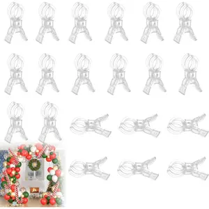 20 Pack Large Balloon Arch Clips,Reusable Clear Clamps for Backdrop Birthday Wedding Decoration Woodworking Photography Studios,Duty Ballon Clips(3.5")