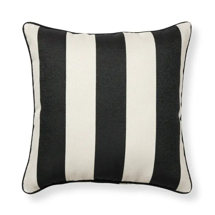Better Homes & Gardens Cabana Black and White Striped Pillow