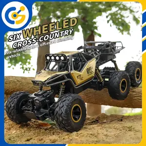 RC Six-Wheel Alloy Rock Climbing Remote Control Car 4WDOff-Road RC Toy with High Elasticity Shock Absorption, DurableKids Toy for Over 3 Years Old, Birthday Gift